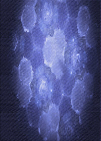 Machine Washable Transitional Light Slate Blue Rug, wshpat1755blu