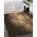 Machine Washable Transitional Night Red Rug in a Family Room, wshpat1755brn