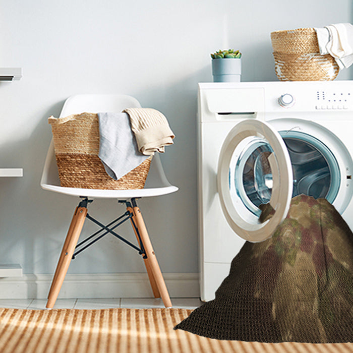 Machine Washable Transitional Night Red Rug in a Washing Machine, wshpat1755brn