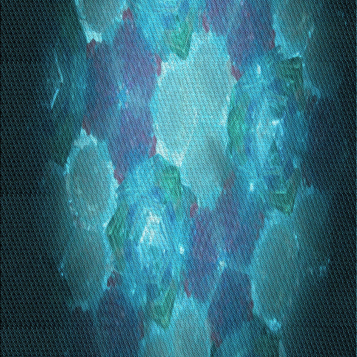 Patterned Dark Turquoise Green Rug, pat1755lblu