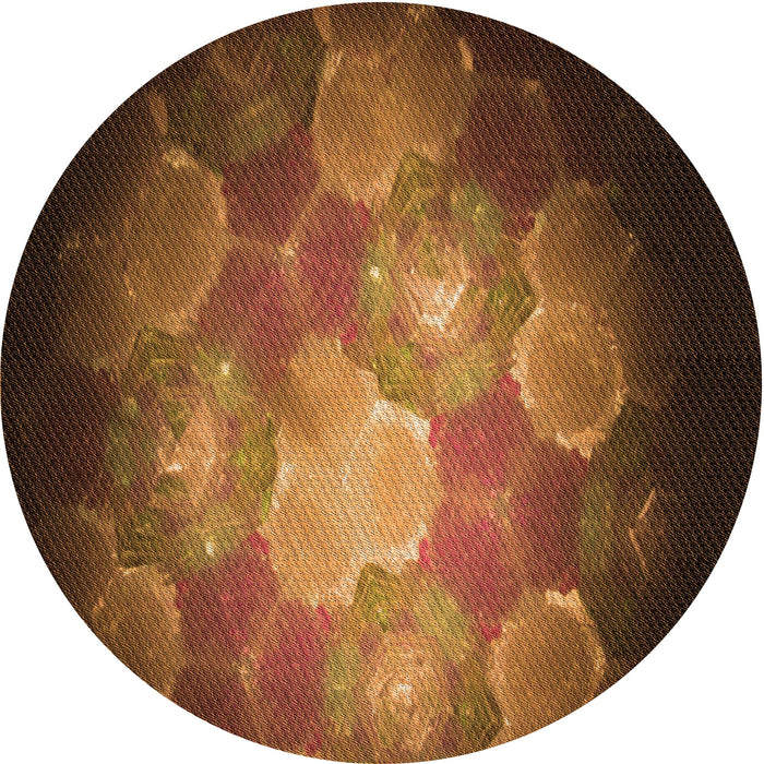 Square Patterned Red Rug, pat1755org