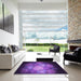 Square Patterned Purple Rug in a Living Room, pat1755pur