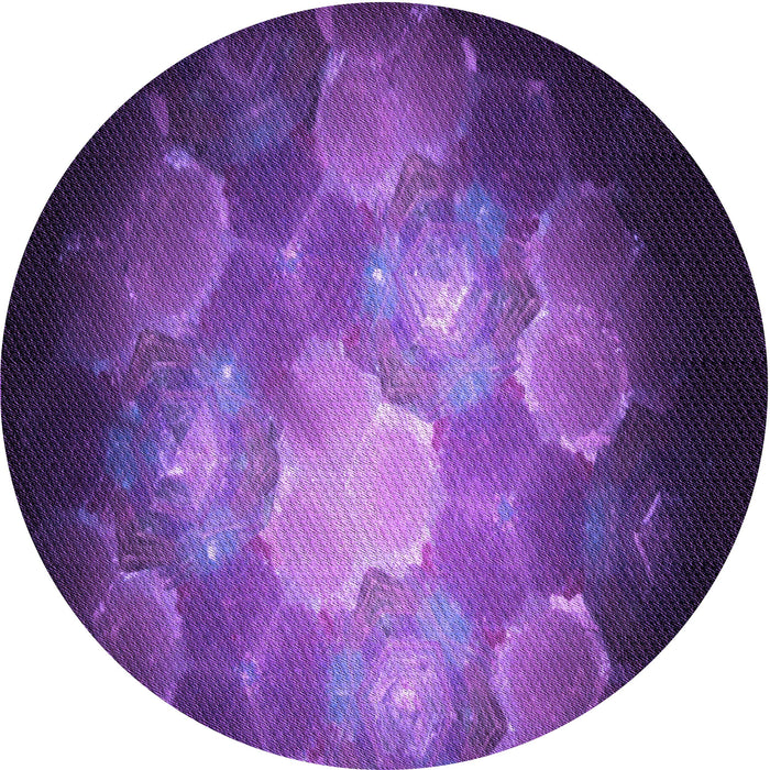 Square Patterned Purple Rug, pat1755pur