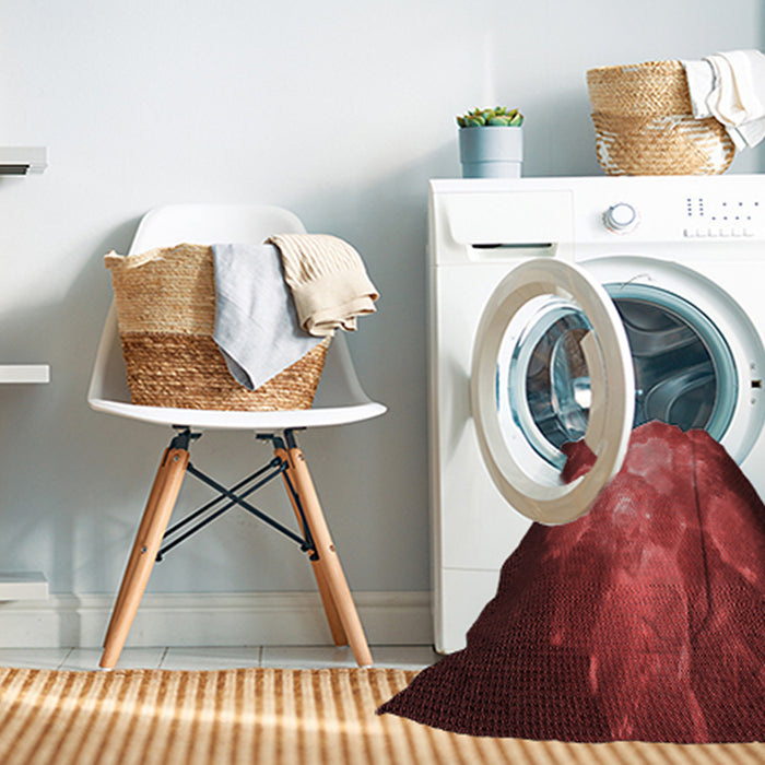 Machine Washable Transitional Red Rug in a Washing Machine, wshpat1755rd