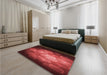 Patterned Red Rug in a Bedroom, pat1755rd