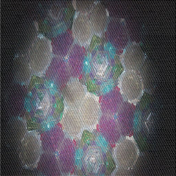 Square Patterned Charcoal Black Modern Rug, pat1755