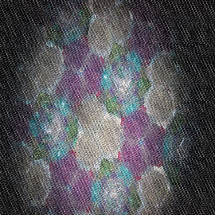 Square Patterned Charcoal Black Modern Rug, pat1755