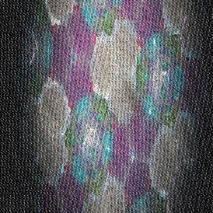 Patterned Charcoal Black Modern Rug, pat1755