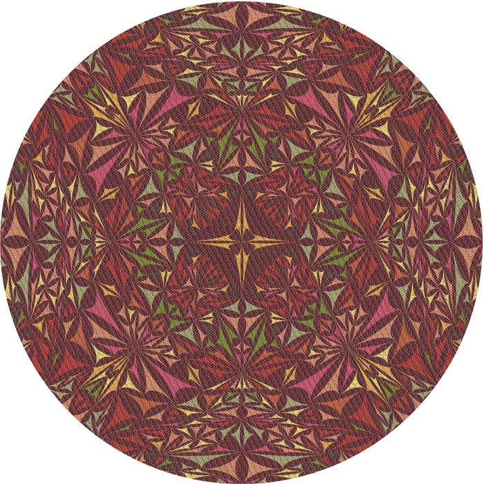 Square Machine Washable Transitional Saffron Red Rug in a Living Room, wshpat1756brn