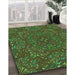 Machine Washable Transitional Dark Lime Green Rug in a Family Room, wshpat1756grn