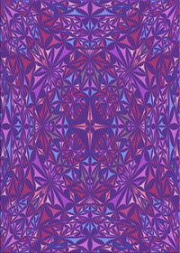 Machine Washable Transitional Jasmine Purple Rug, wshpat1756pur