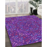 Patterned Jasmine Purple Rug, pat1756pur