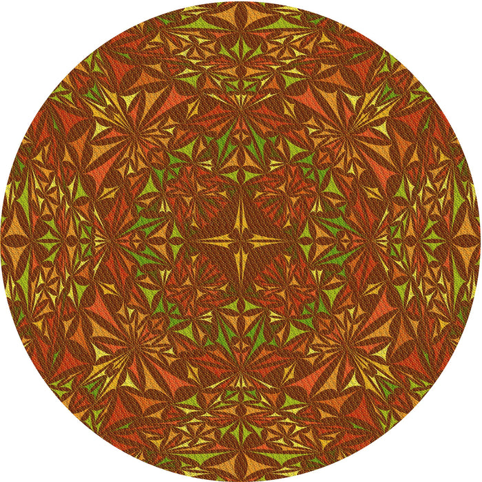 Square Patterned Tomato Red Rug, pat1756yw