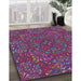 Machine Washable Transitional Plum Velvet Purple Rug in a Family Room, wshpat1756