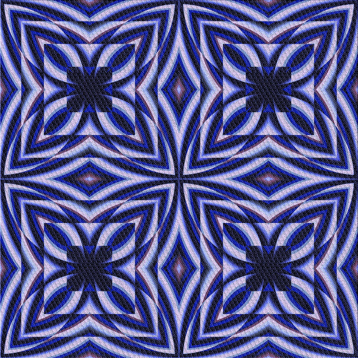 Round Patterned Denim Dark Blue Rug, pat1757blu