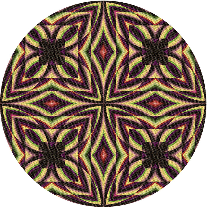 Square Patterned Caramel Brown Rug, pat1757brn