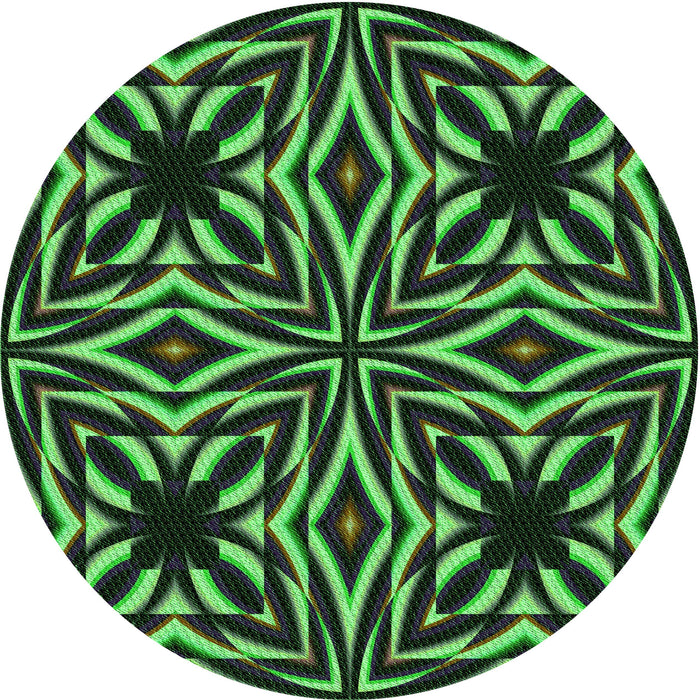 Square Patterned Midnight Gray Rug, pat1757grn