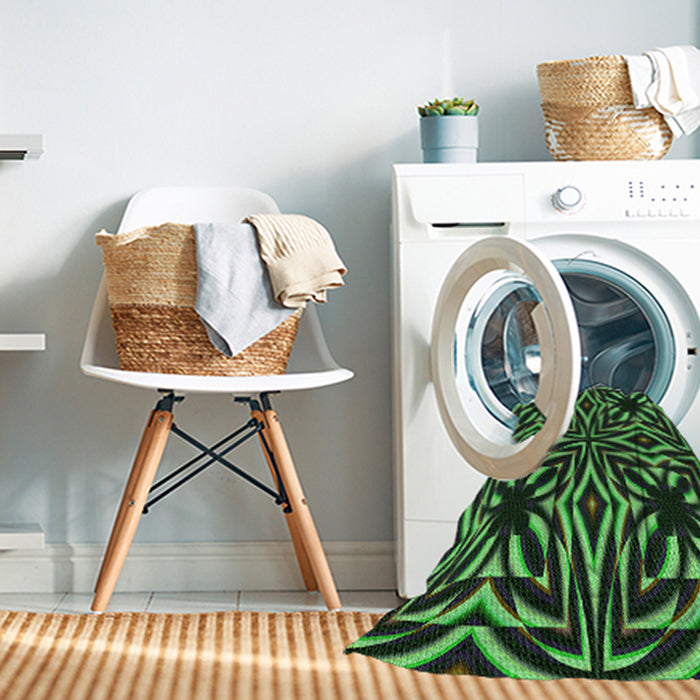 Machine Washable Transitional Midnight Gray Rug in a Washing Machine, wshpat1757grn