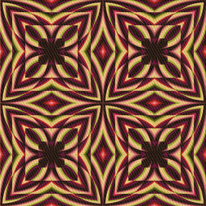 Round Patterned Deep Red Rug, pat1757org