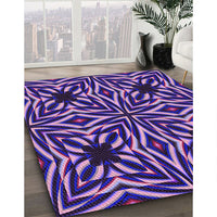 Patterned Lilac Purple Rug, pat1757pur