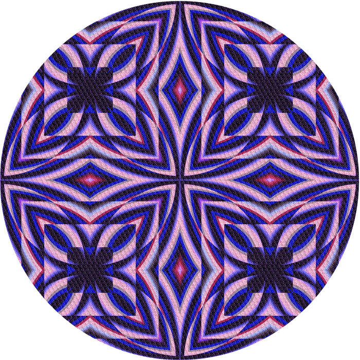 Square Patterned Lilac Purple Rug, pat1757pur