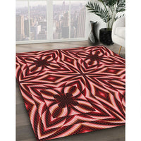 Patterned Red Rug, pat1757rd