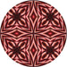 Square Patterned Red Rug, pat1757rd