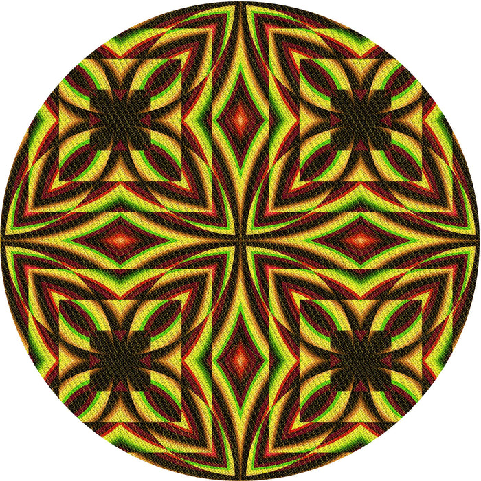 Square Patterned Brown Rug, pat1757yw