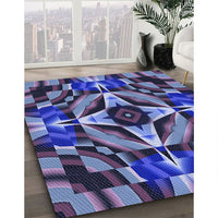 Patterned Blue Rug, pat1758blu