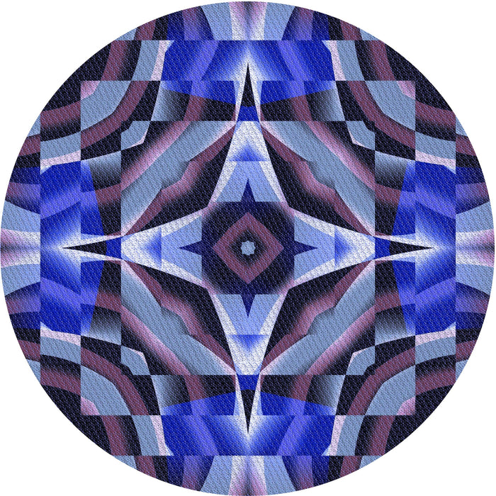 Square Patterned Blue Rug, pat1758blu