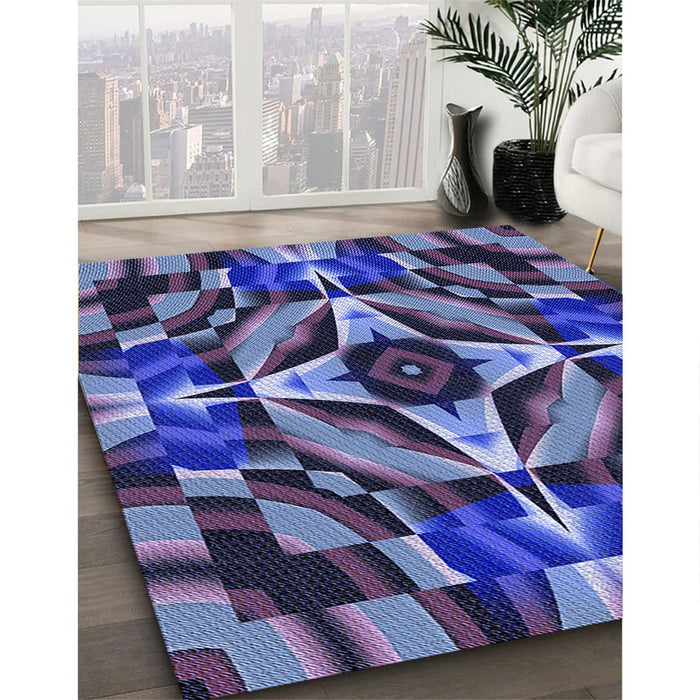 Machine Washable Transitional Blue Rug in a Family Room, wshpat1758blu