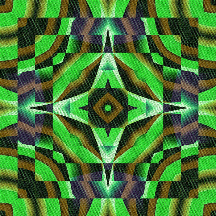 Round Patterned Neon Green Rug, pat1758grn