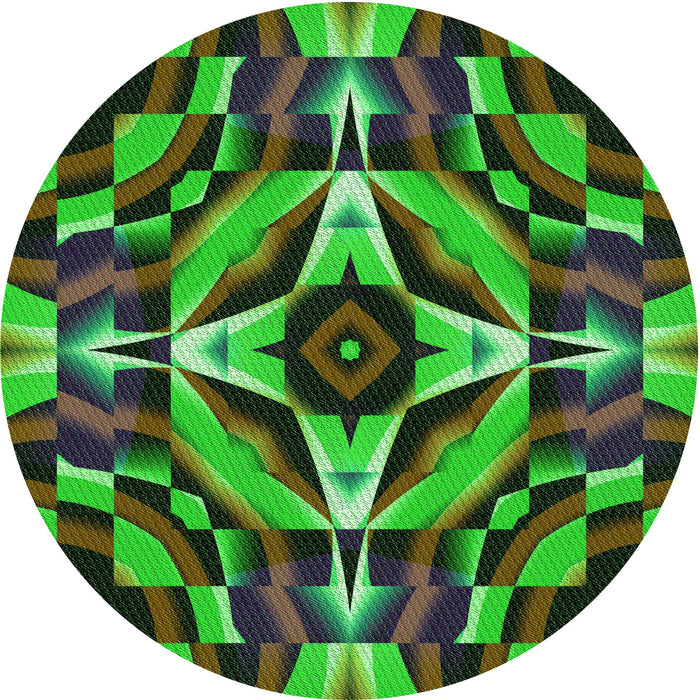 Square Machine Washable Transitional Neon Green Rug in a Living Room, wshpat1758grn