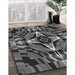 Patterned Gray Rug in Family Room, pat1758gry