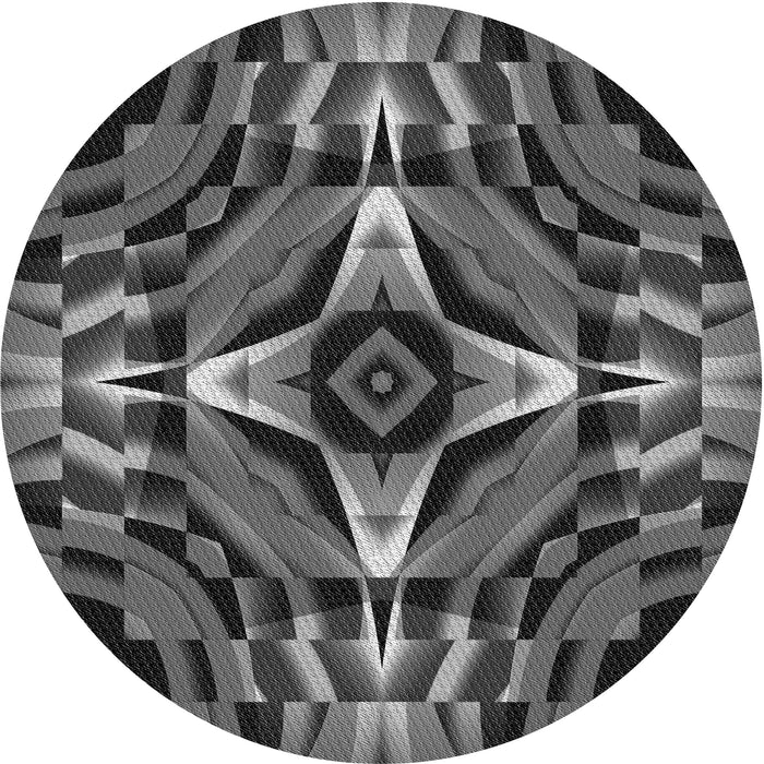 Square Patterned Gray Rug, pat1758gry