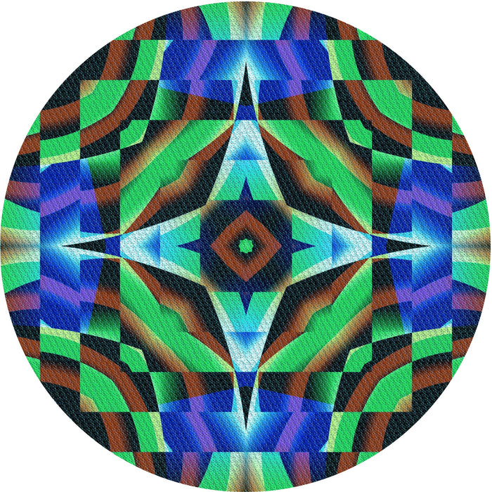 Square Patterned Plum Purple Rug, pat1758lblu