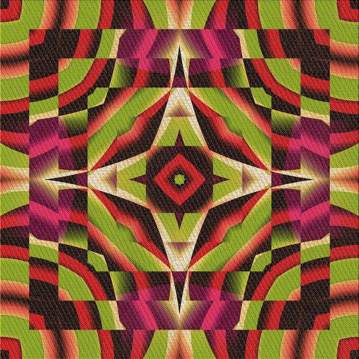 Round Patterned Cranberry Red Rug, pat1758org