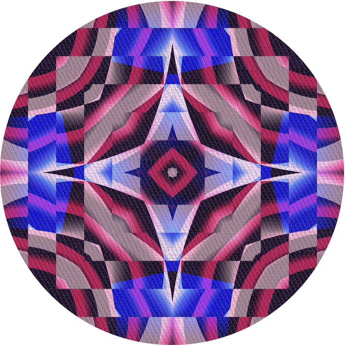 Square Patterned Purple Rug, pat1758pur