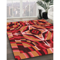 Patterned Orange Rug, pat1758rd