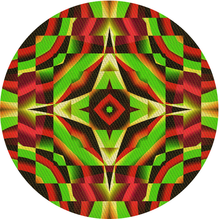 Square Patterned Crimson Red Rug, pat1758yw