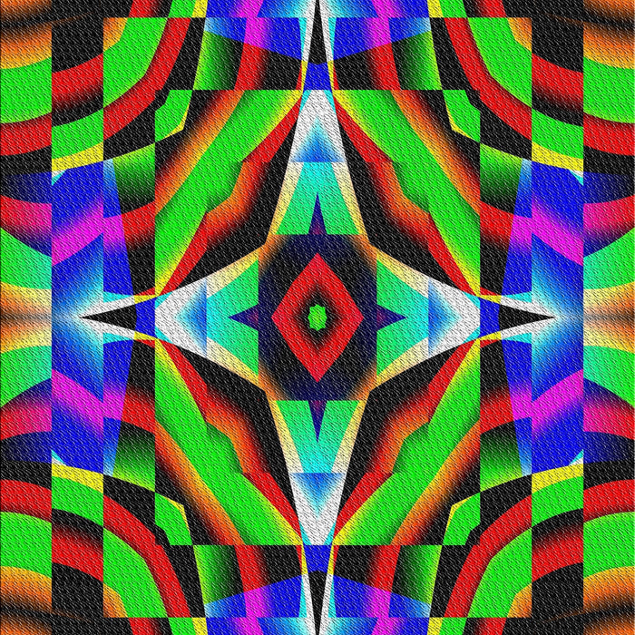 Patterned Green Modern Rug, pat1758