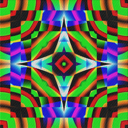 Square Patterned Green Modern Rug, pat1758