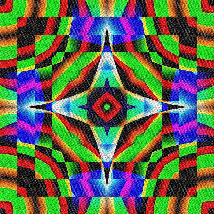 Square Patterned Green Modern Rug, pat1758