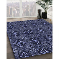 Patterned Periwinkle Purple Rug, pat1759blu