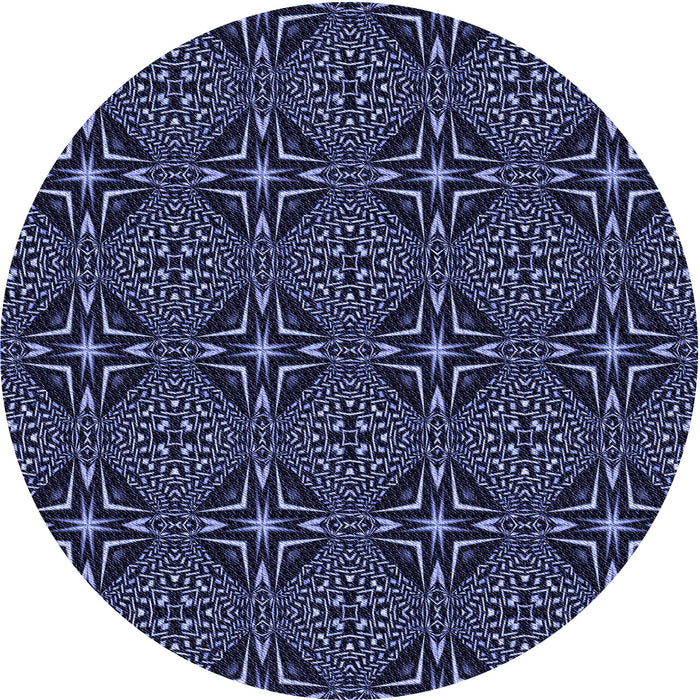 Square Patterned Periwinkle Purple Rug, pat1759blu