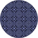 Square Patterned Periwinkle Purple Rug, pat1759blu