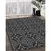 Patterned Gray Rug in Family Room, pat1759gry