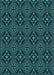 Machine Washable Transitional Deep Teal Green Rug, wshpat1759lblu