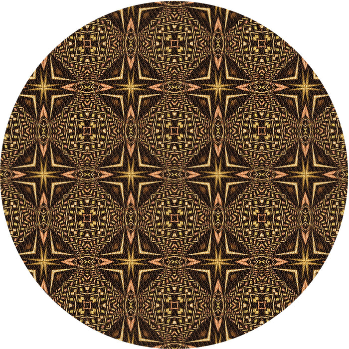 Square Patterned Black Brown Rug, pat1759org