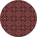 Square Patterned Red Rug, pat1759rd